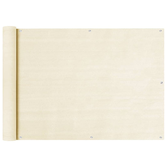 Balkon Sichtschutz Creme 75x500 cm HDPE