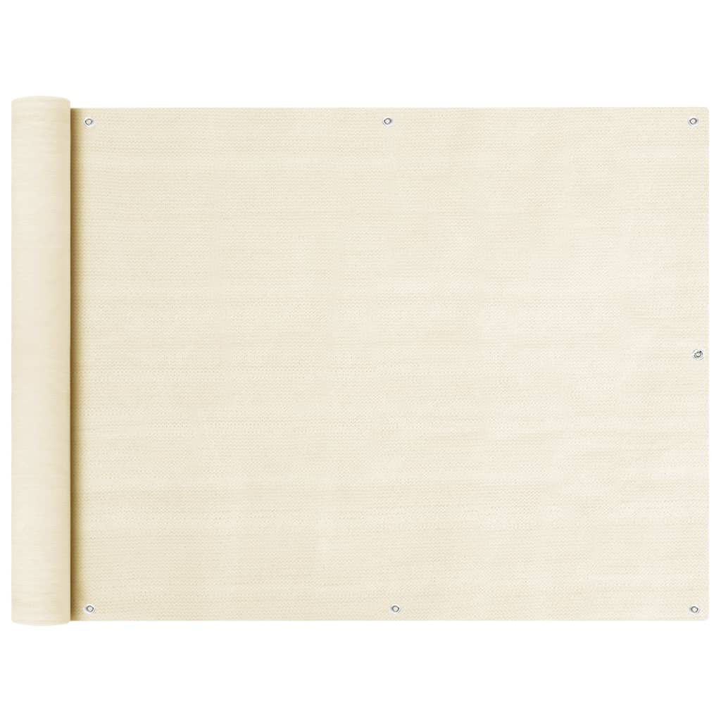 Balkon Sichtschutz Creme 90x300 cm HDPE