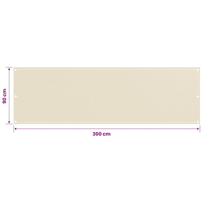 Balkon Sichtschutz Creme 90x300 cm HDPE