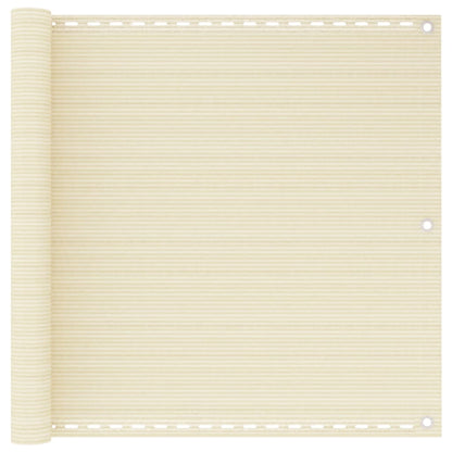 Balkon Sichtschutz Creme 90x400 cm HDPE
