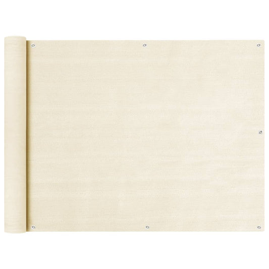 Balkon Sichtschutz Creme 90x500 cm HDPE