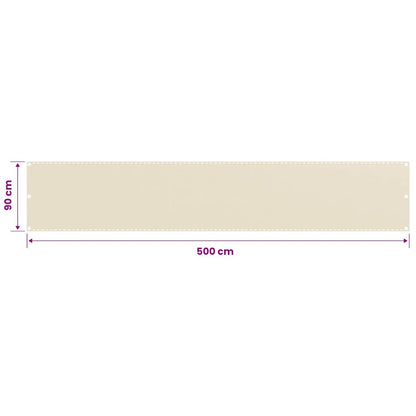 Balkon Sichtschutz Creme 90x500 cm HDPE