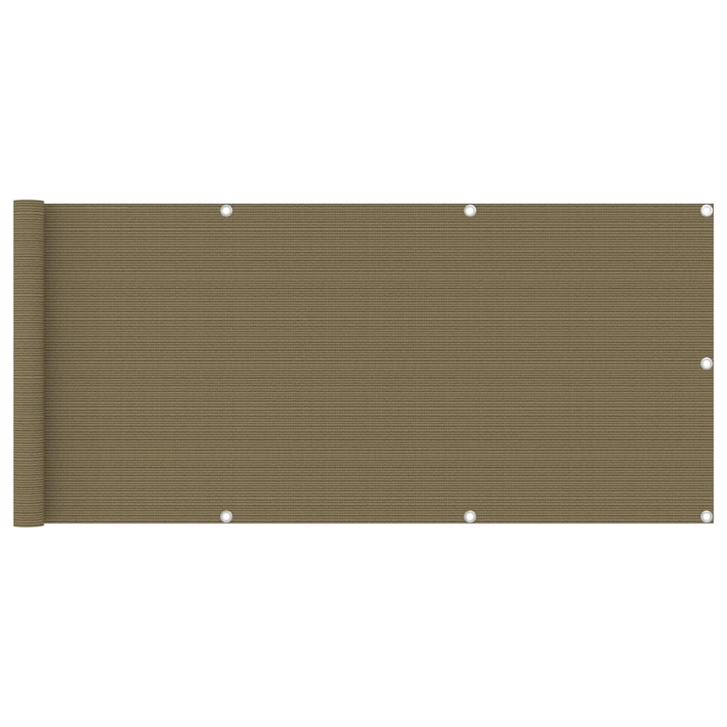 Balkon-Sichtschutz Taupe 75x400 cm HDPE