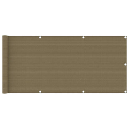 Balkon-Sichtschutz Taupe 75x400 cm HDPE
