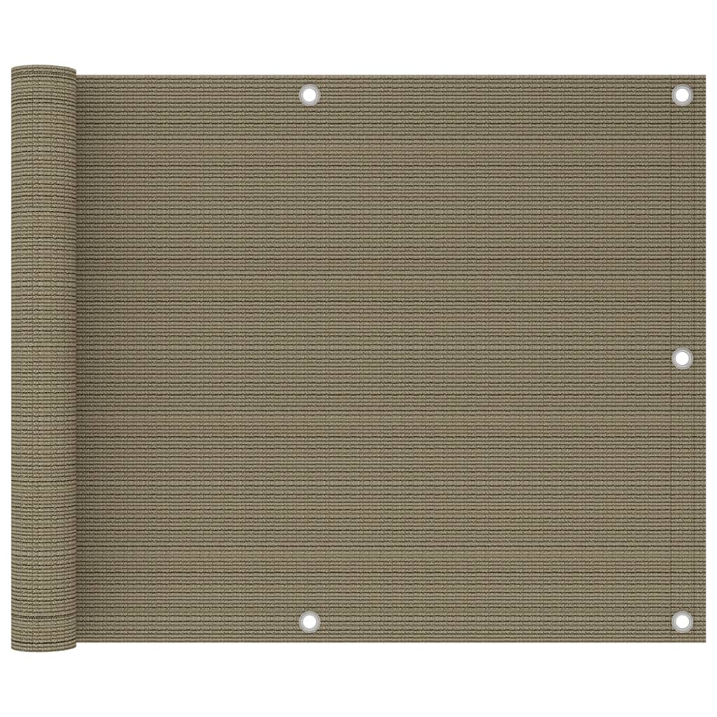 Balkon-Sichtschutz Taupe 75x500 cm HDPE