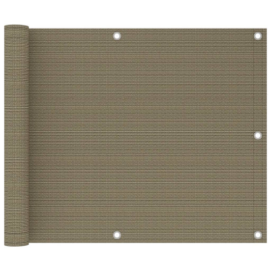 Balkon-Sichtschutz Taupe 75x500 cm HDPE