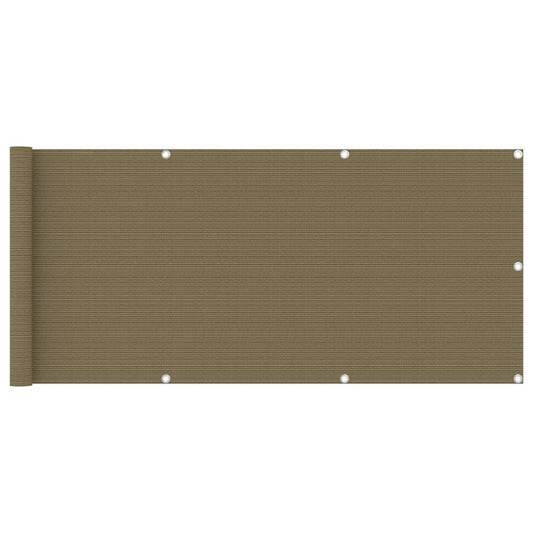 Balkon-Sichtschutz Taupe 75x600 cm HDPE