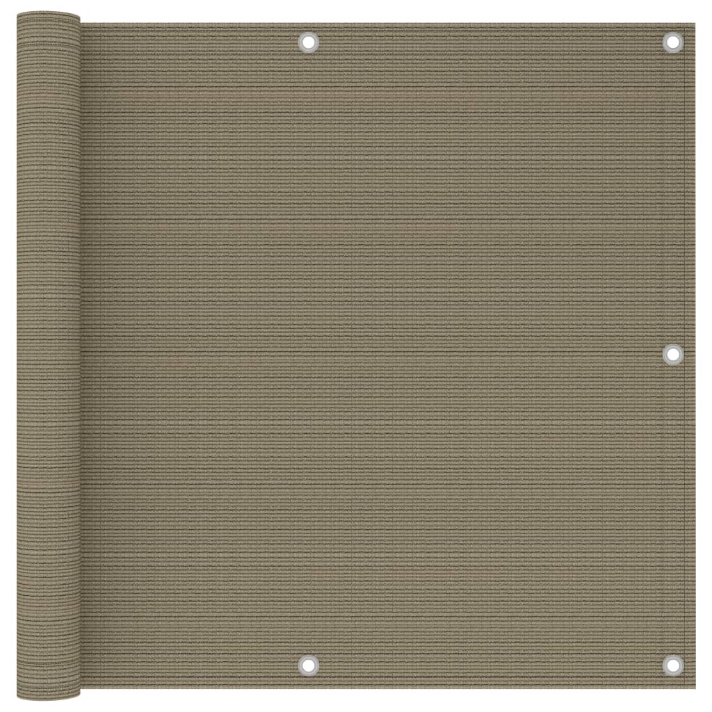 Balkon-Sichtschutz Taupe 90x300 cm HDPE