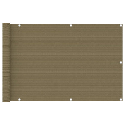 Balkon-Sichtschutz Taupe 90x500 cm HDPE