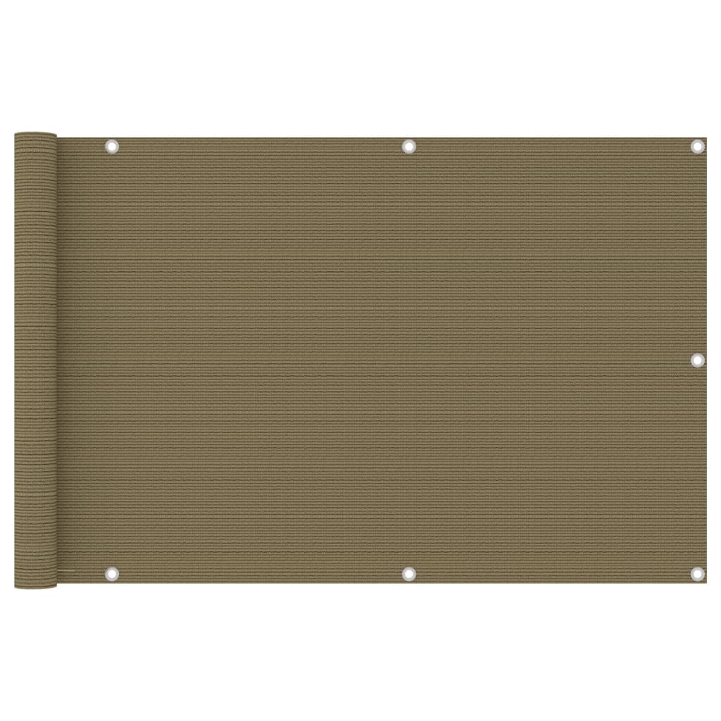 Balkon-Sichtschutz Taupe 90x600 cm HDPE