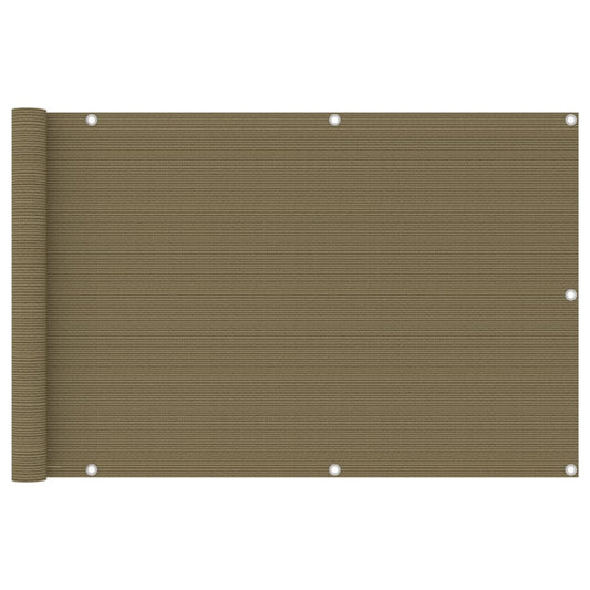 Balkon-Sichtschutz Taupe 90x600 cm HDPE