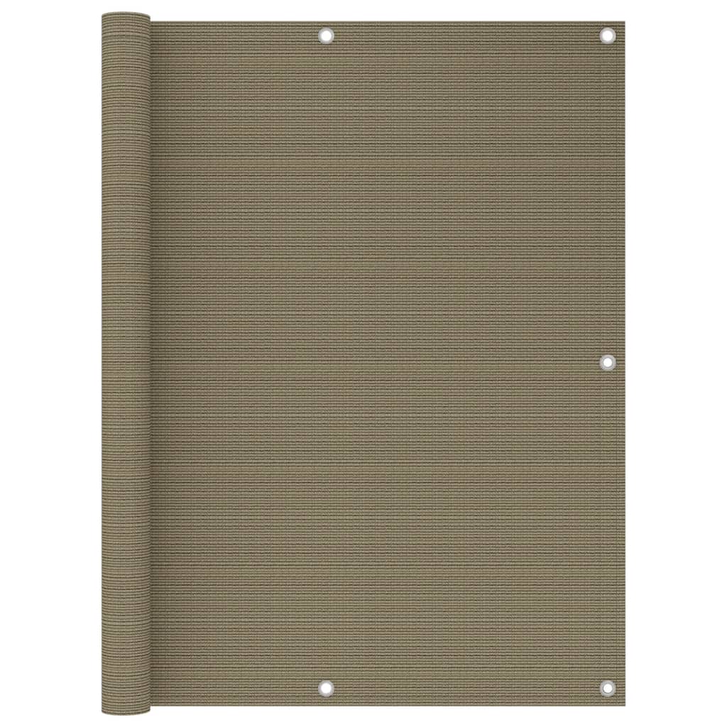 Balkon-Sichtschutz Taupe 120x600 cm HDPE