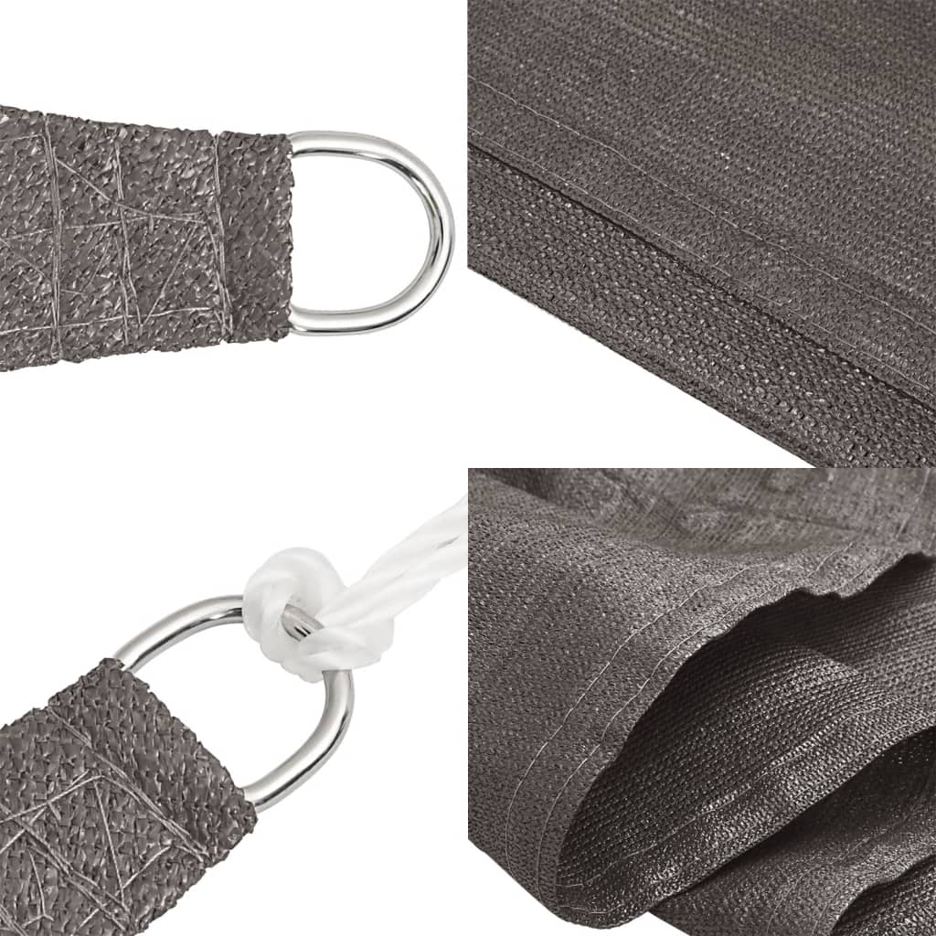 Sonnensegel 160 g/m² Anthrazit 2x3 m HDPE