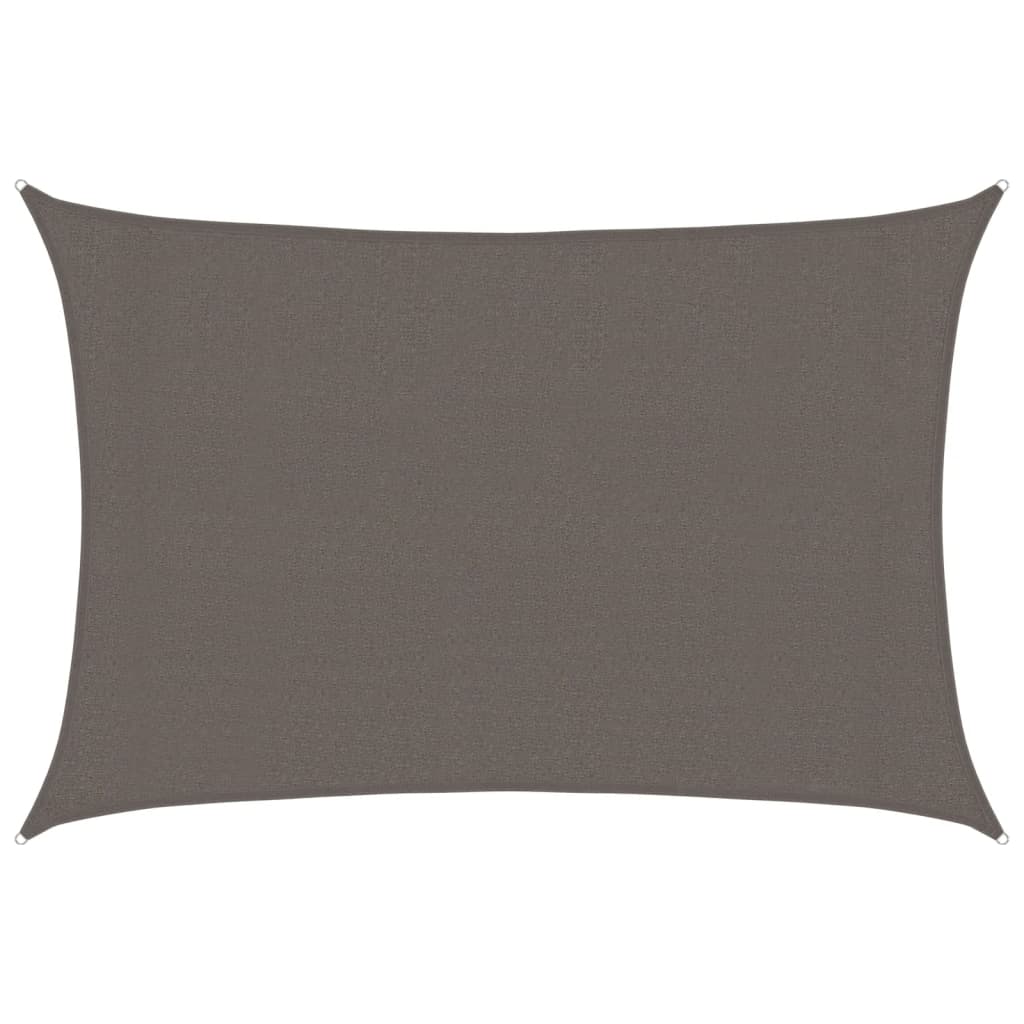 Sonnensegel 160 g/m² Anthrazit 3x4 m HDPE