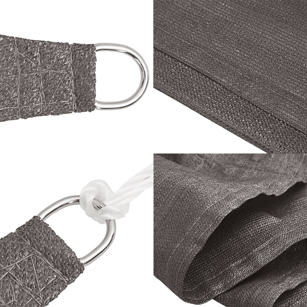 Sonnensegel 160 g/m² Anthrazit 3x4 m HDPE