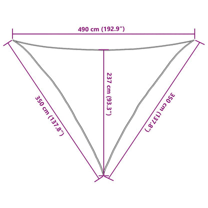 Sonnensegel 160 g/m² Anthrazit 3,5x3,5x4,9 m HDPE