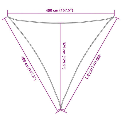 Sonnensegel 160 g/m² Anthrazit 4x4x4 m HDPE