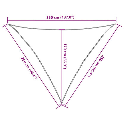 Sonnensegel 160 g/m² Beige 2,5x2,5x3,5 m HDPE