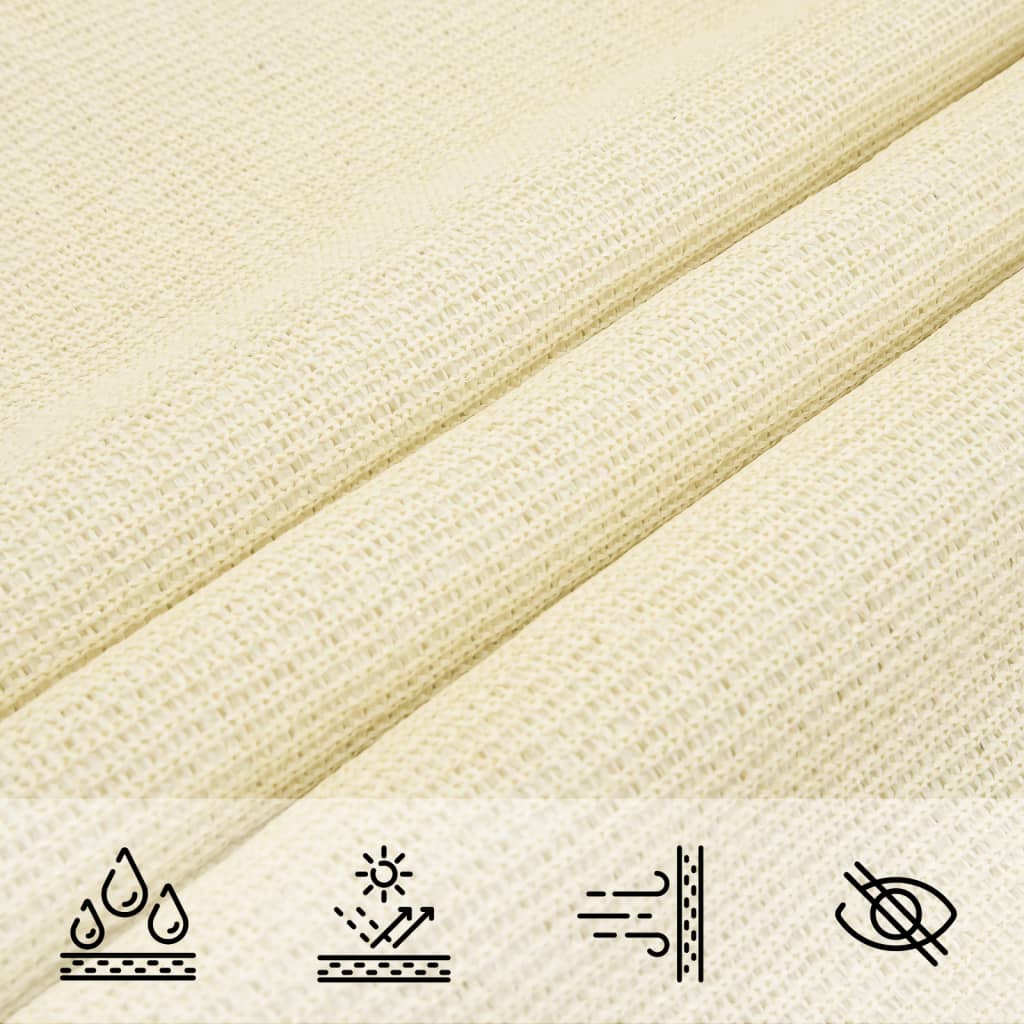 Sonnensegel 160 g/m² Creme 3x3 m HDPE