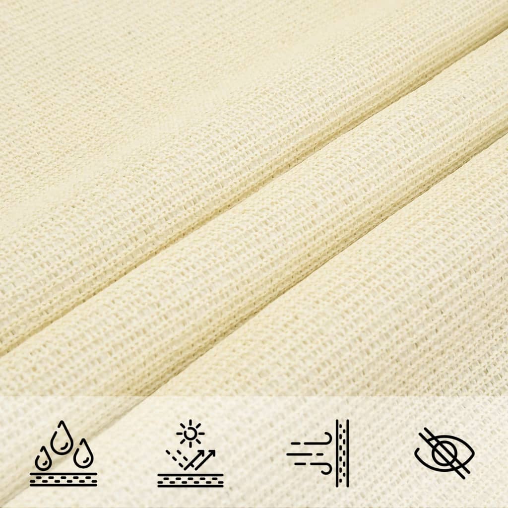 Sonnensegel 160 g/m² Creme 4x7 m HDPE
