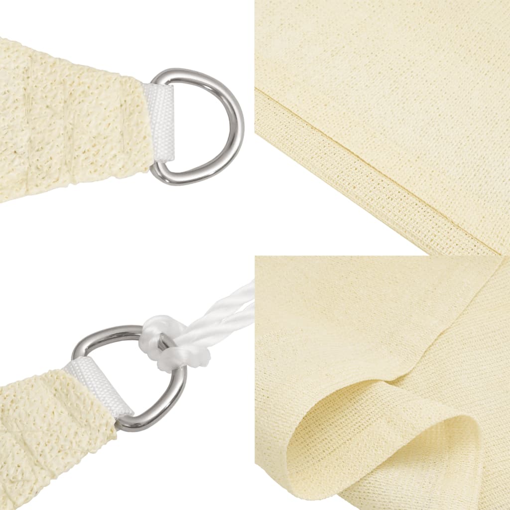 Sonnensegel 160 g/m² Creme 5x7 m HDPE