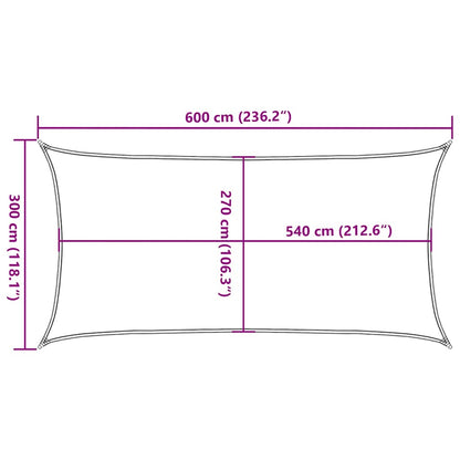 Sonnensegel 160 g/m² Hellgrün 3x6 m HDPE