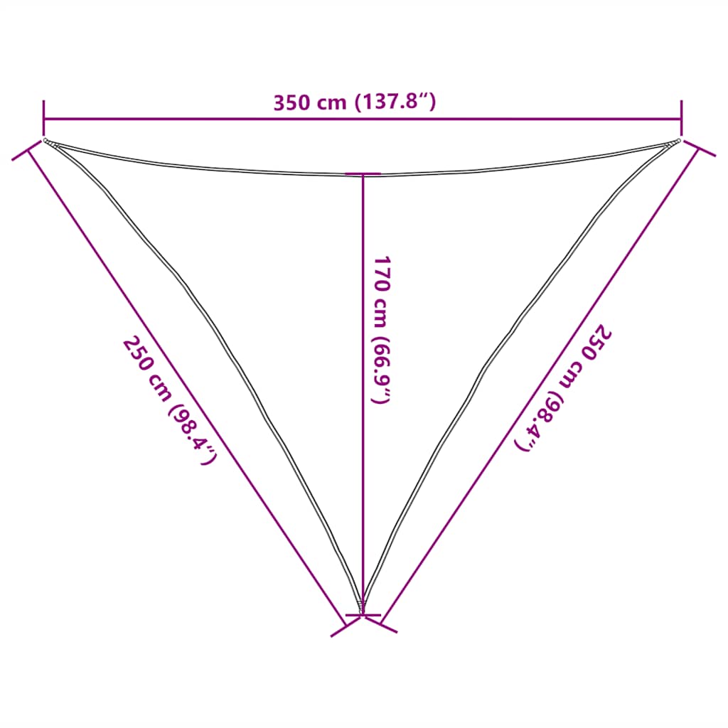 Sonnensegel 160 g/m² Hellgrün 2,5x2,5x3,5 m HDPE