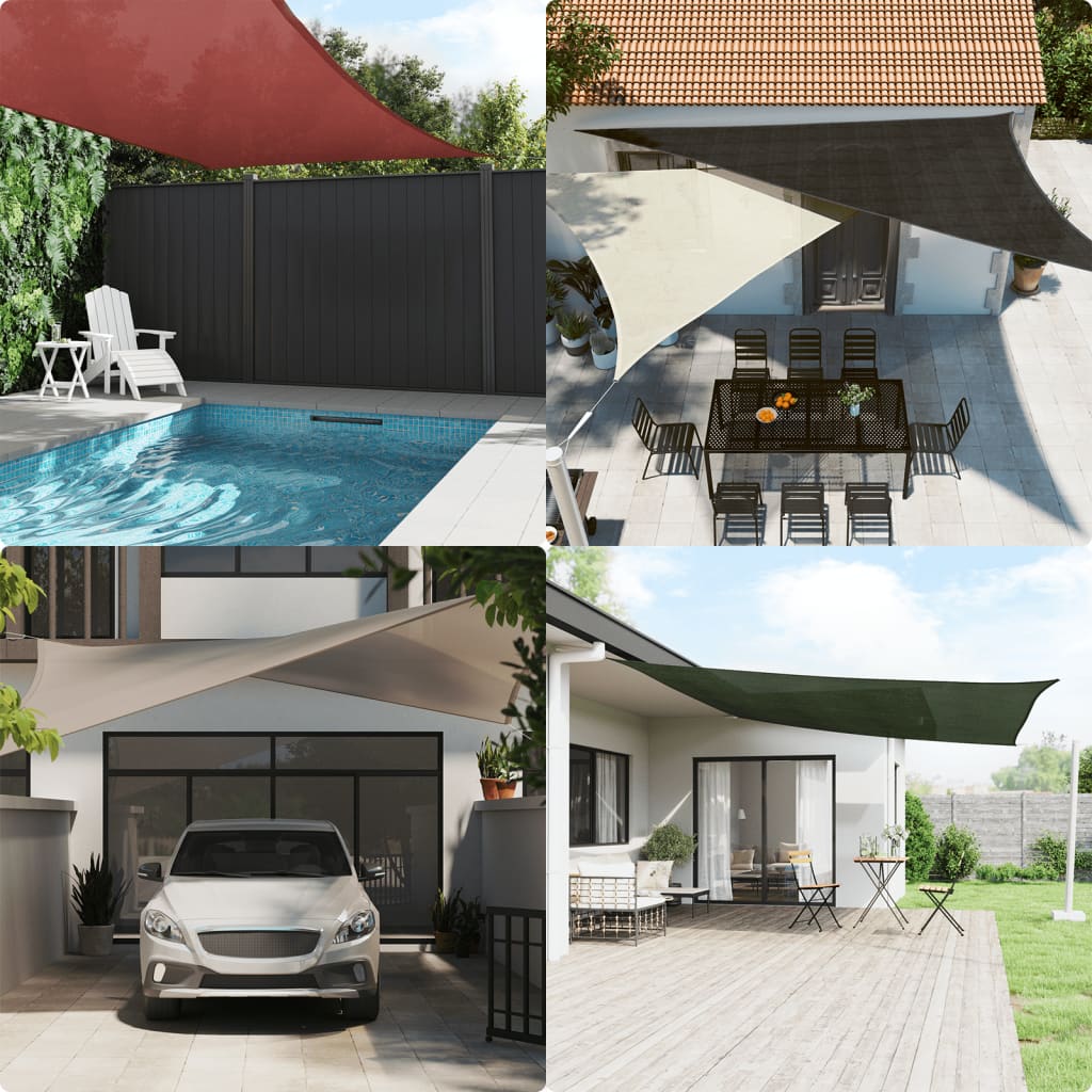 Sonnensegel 160 g/m² Terrakotta 2x2,5 m HDPE