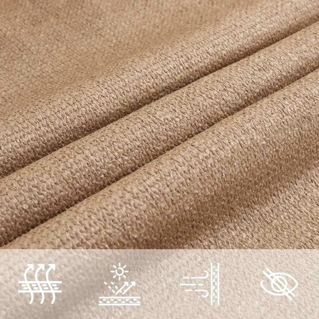 Sonnensegel 160 g/m² Taupe 2,5x2,5 m HDPE