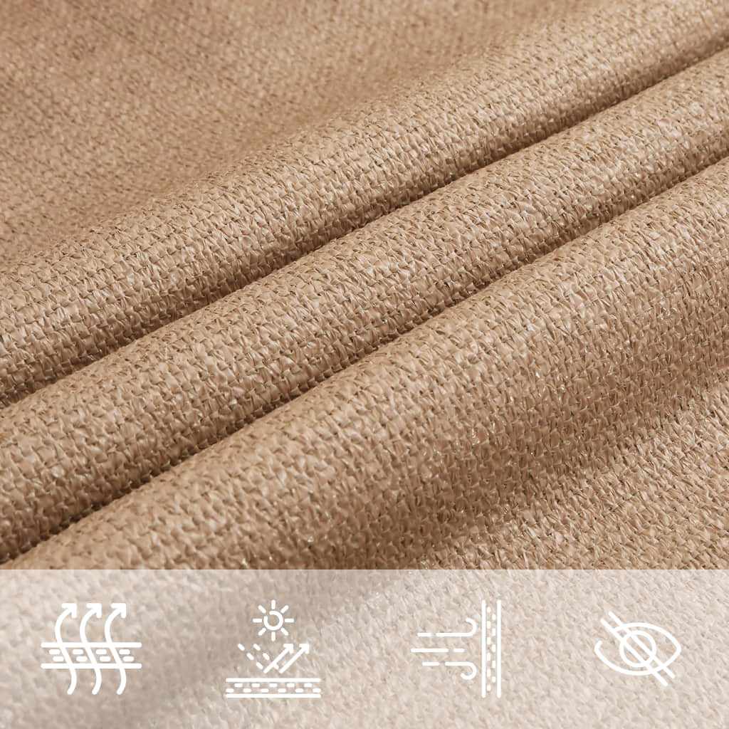 Sonnensegel 160 g/m² Taupe 2,5x4,5 m HDPE