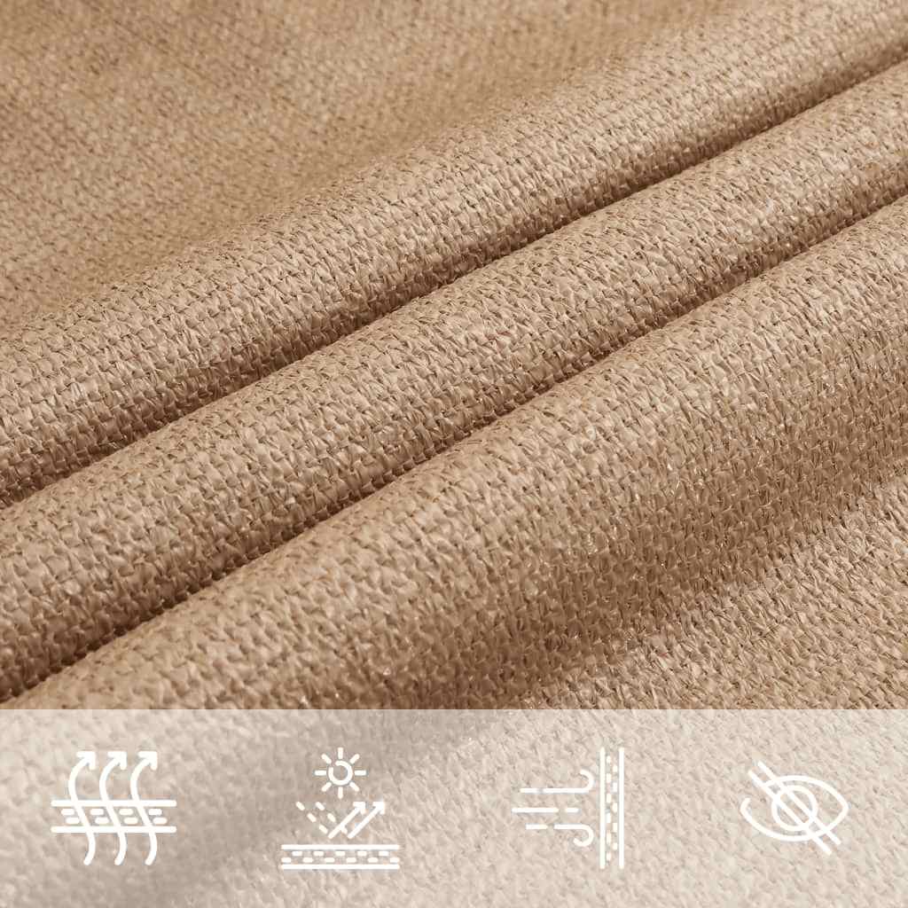 Sonnensegel 160 g/m² Taupe 5x6 m HDPE