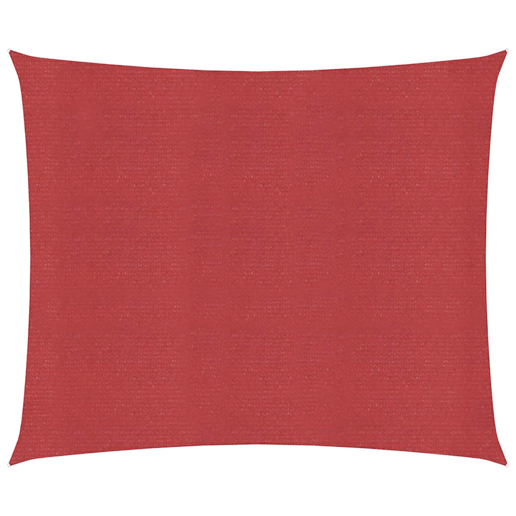 Sonnensegel 160 g/m² Rot 4x4 m HDPE