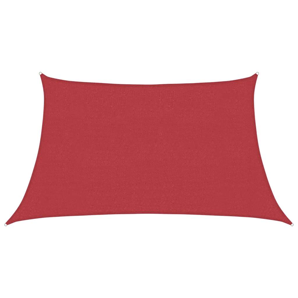 Sonnensegel 160 g/m² Rot 3/4x2 m HDPE