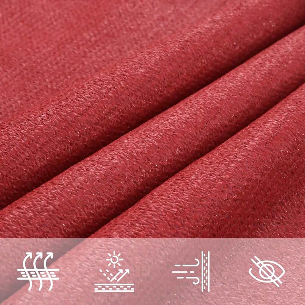 Sonnensegel 160 g/m² Rot 3/4x2 m HDPE