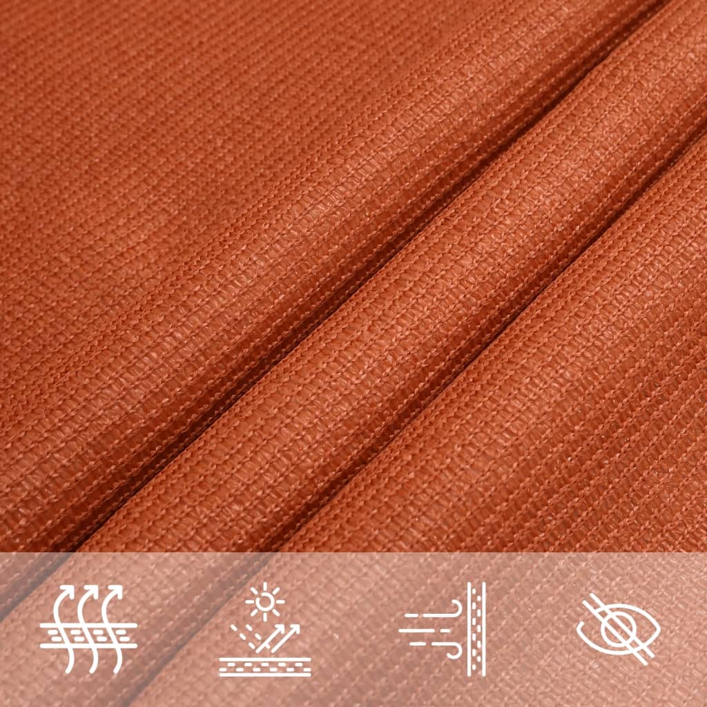 Sonnensegel 160 g/m² Quadratisch Orange 4x4 m HDPE