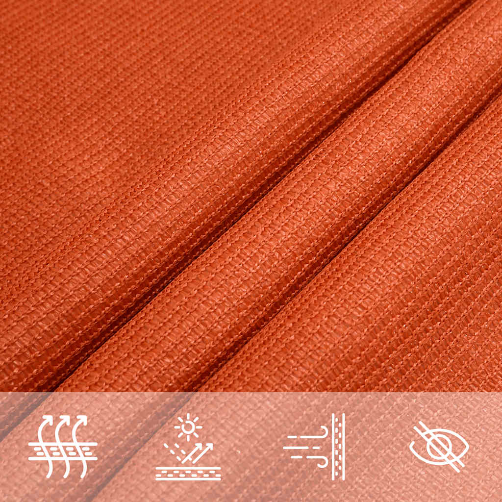 Sonnensegel 160 g/m² Dreieckig Orange 2,5x2,5x3,5 m HDPE