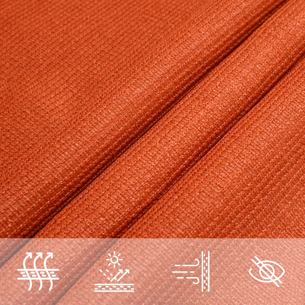 Sonnensegel 160 g/m² Orange 3x3x4,2 m HDPE
