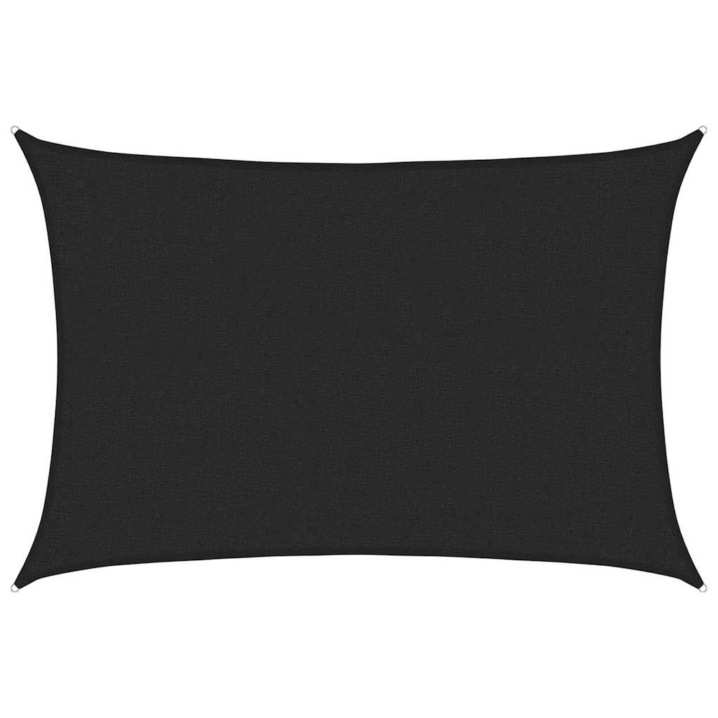 Sonnensegel 160 g/m² Schwarz 2x2,5 m HDPE