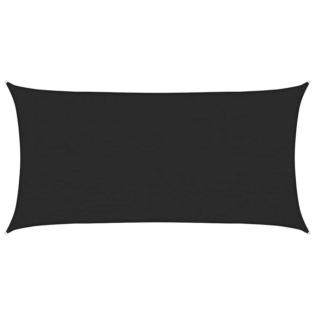 Sonnensegel 160 g/m² Schwarz 2,5x5 m HDPE