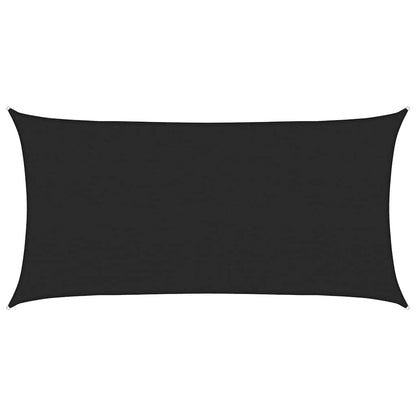 Sonnensegel 160 g/m² Schwarz 2,5x5 m HDPE