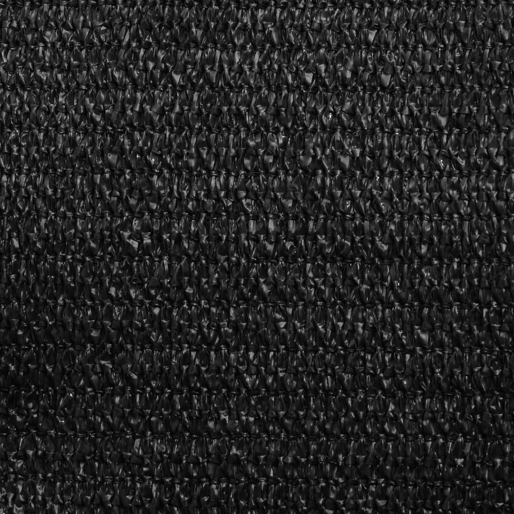 Sonnensegel 160 g/m² Schwarz 3x4,5 m HDPE