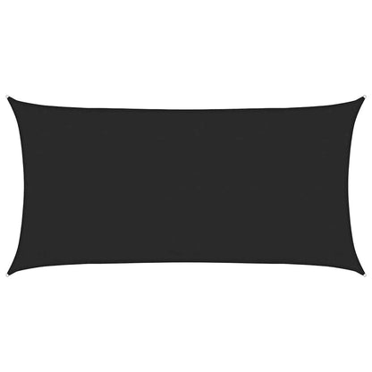 Sonnensegel 160 g/m² Schwarz 3x6 m HDPE