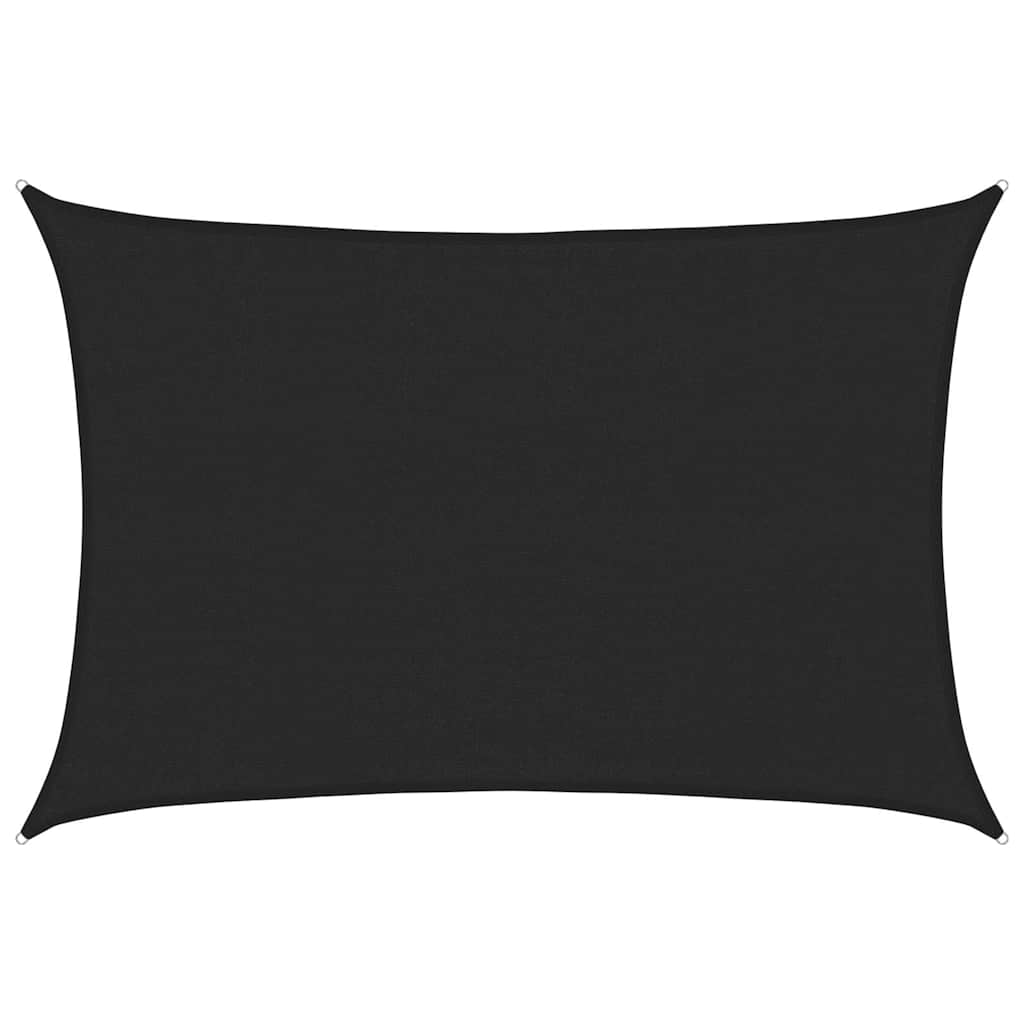Sonnensegel 160 g/m² Schwarz 3,5x4,5 m HDPE