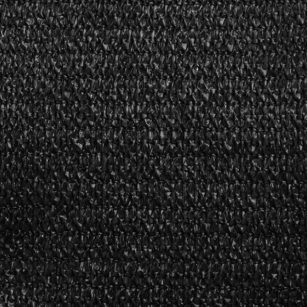 Sonnensegel 160 g/m² Schwarz 3,5x5 m HDPE