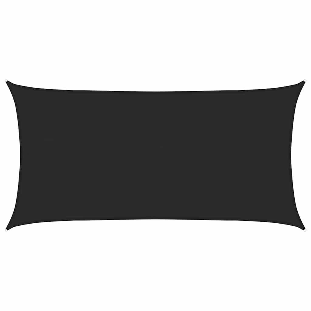 Sonnensegel 160 g/m² Schwarz 4x7 m HDPE