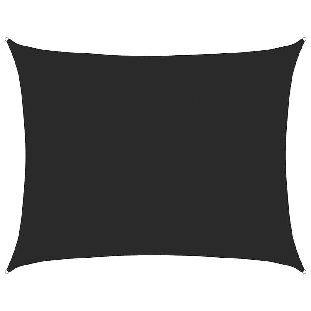 Sonnensegel 160 g/m² Schwarz 6x7 m HDPE