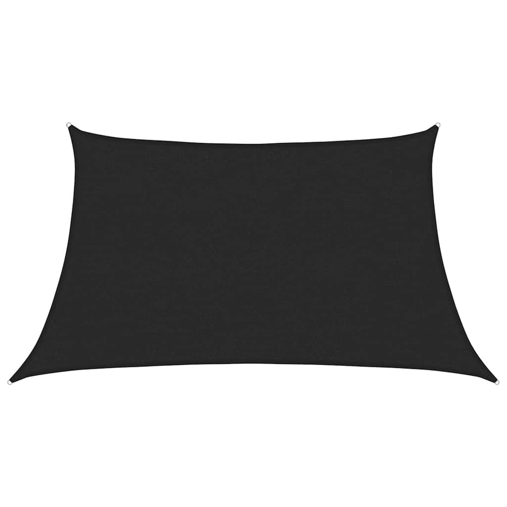 Sonnensegel 160 g/m² Schwarz 3/4x2 m HDPE