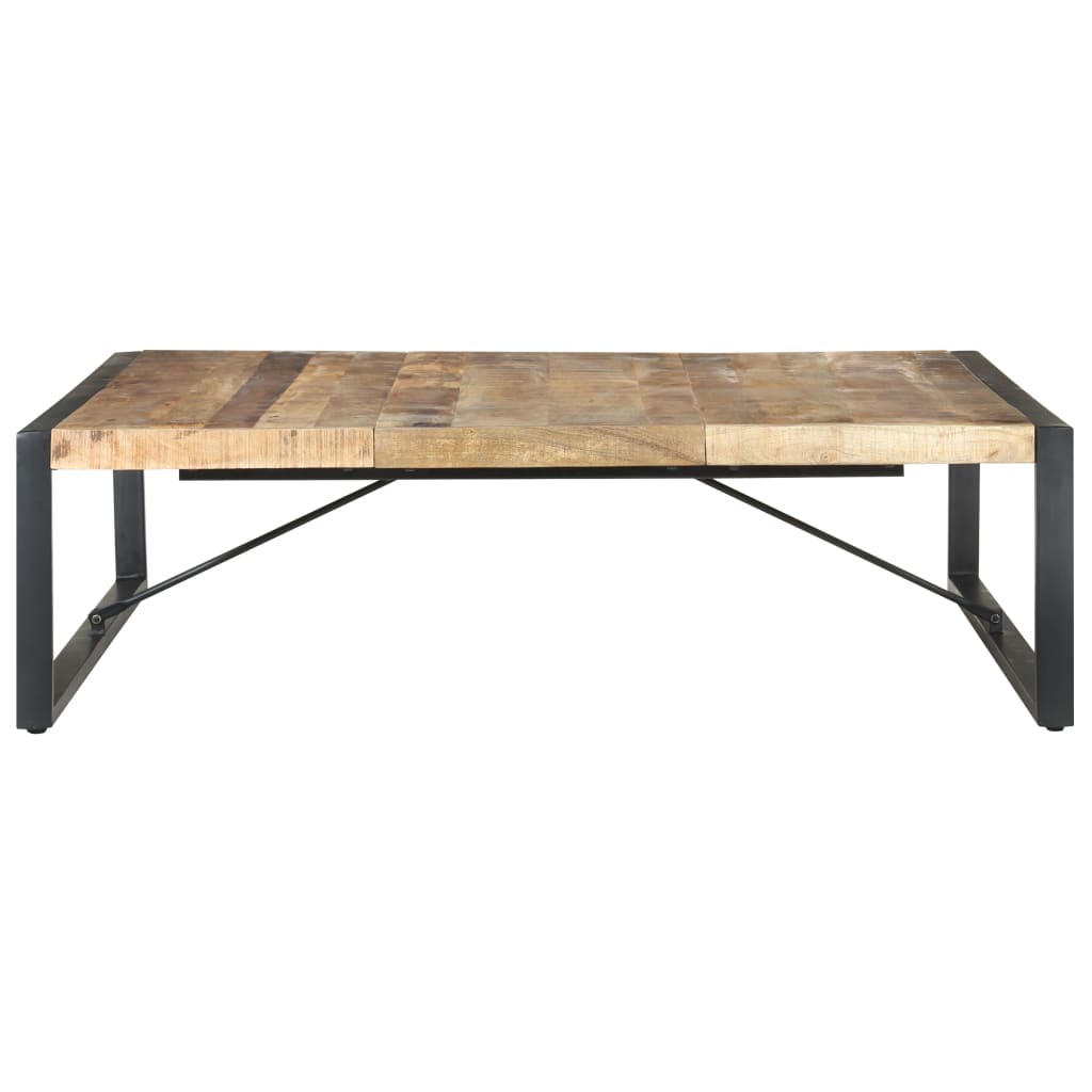 Couchtisch 140x140x40 cm Raues Mangoholz
