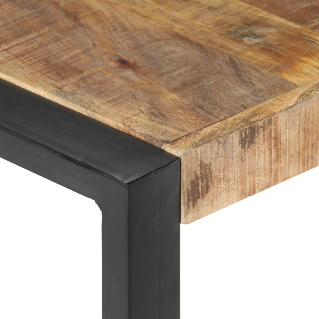 Couchtisch 140x140x40 cm Raues Mangoholz