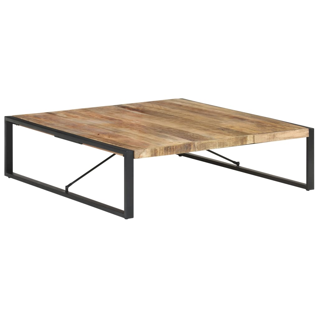 Couchtisch 140x140x40 cm Raues Mangoholz